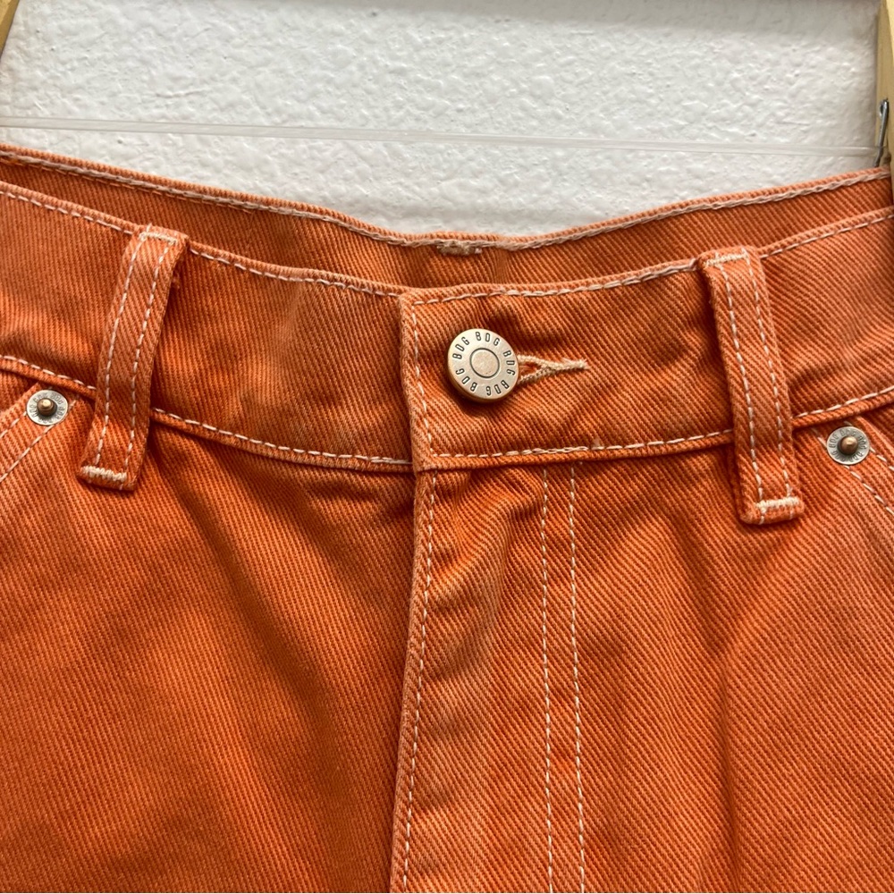 BDG Pumpkin Orange Denim Carpenter Shorts - Picture 5 of 12